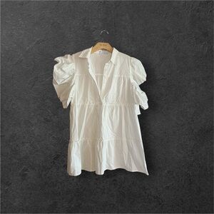 White Puff Sleeve Blouse